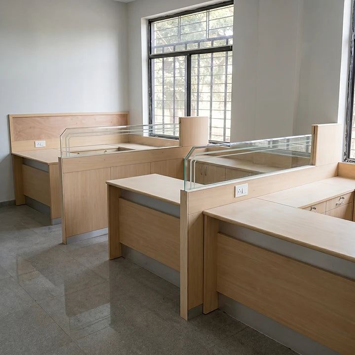 Desks at an NBFC Alwar