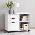 Mobile Office Pedestal with Drawers & Open Shelving