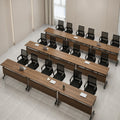 Modular Folding Training & Seminar Tables – Walnut & Black